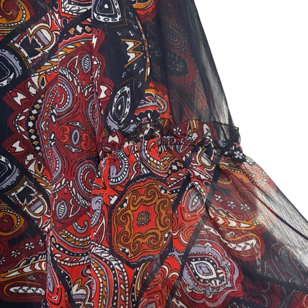 NWT Liz Claiborne Sheer Paisley Print Blouse & Cami Set Boho Women's Size XL - Picture 6 of 16